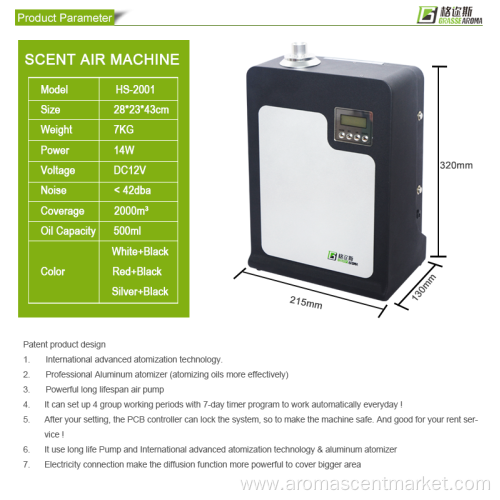 Difusor de aroma dispensador automático ambientador de aire